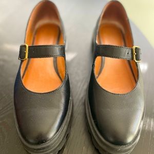 Madewell leather Mary Jane Lugsole shoes